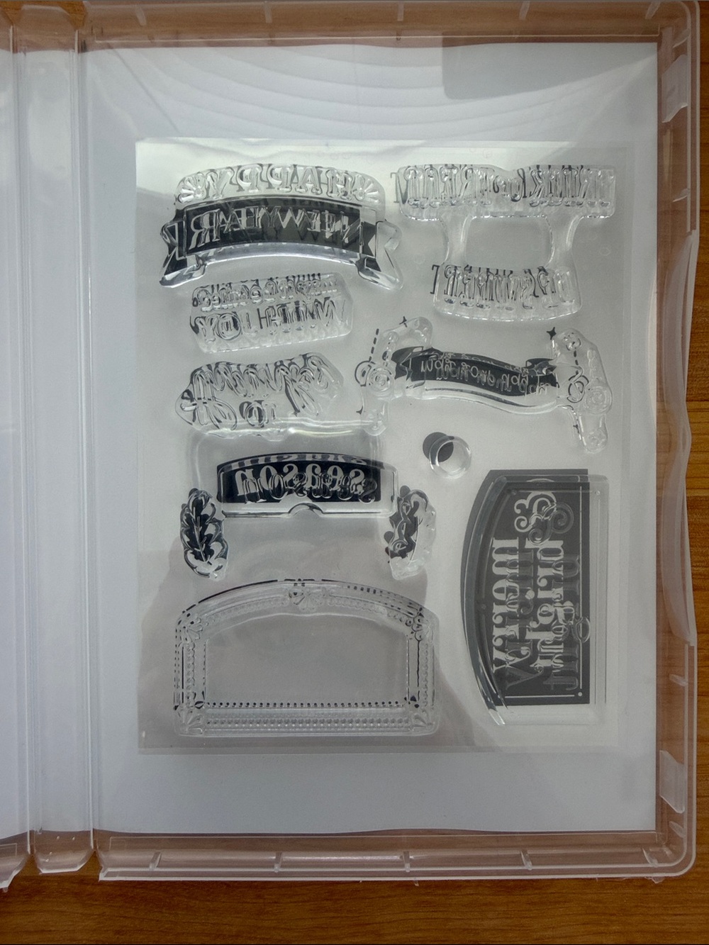 Retired Stampin’' Up! Sign Design Photopolymer Stamp Set and Coordinating Punch - Picture 3 of 8
